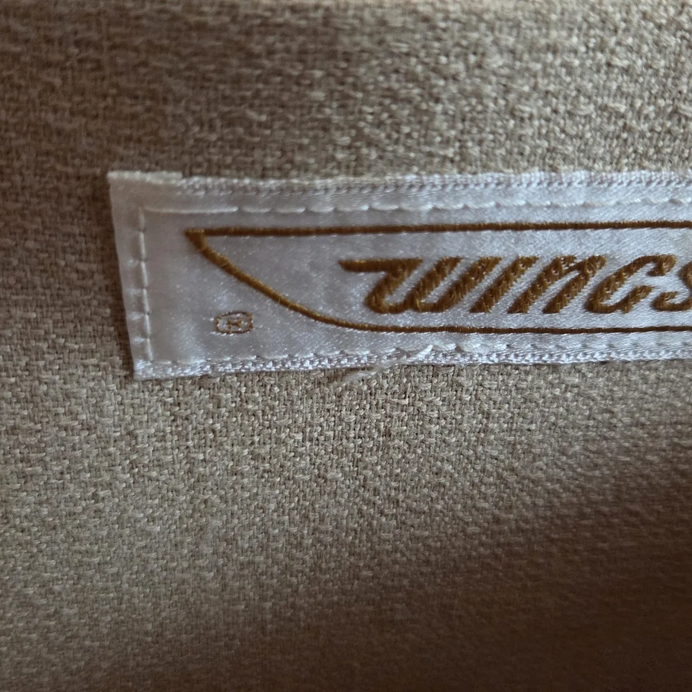 Wings Vintage Leather Trimmed Luggage Suitcase Broken Zipper